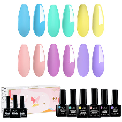 Rainbow-6 color nail polish