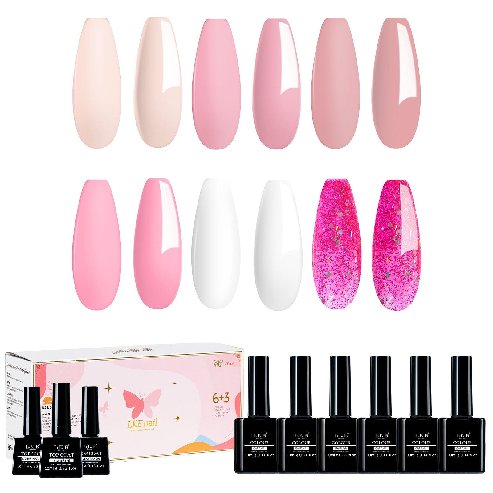 Cherry Blossom Frost-6 color nail polish