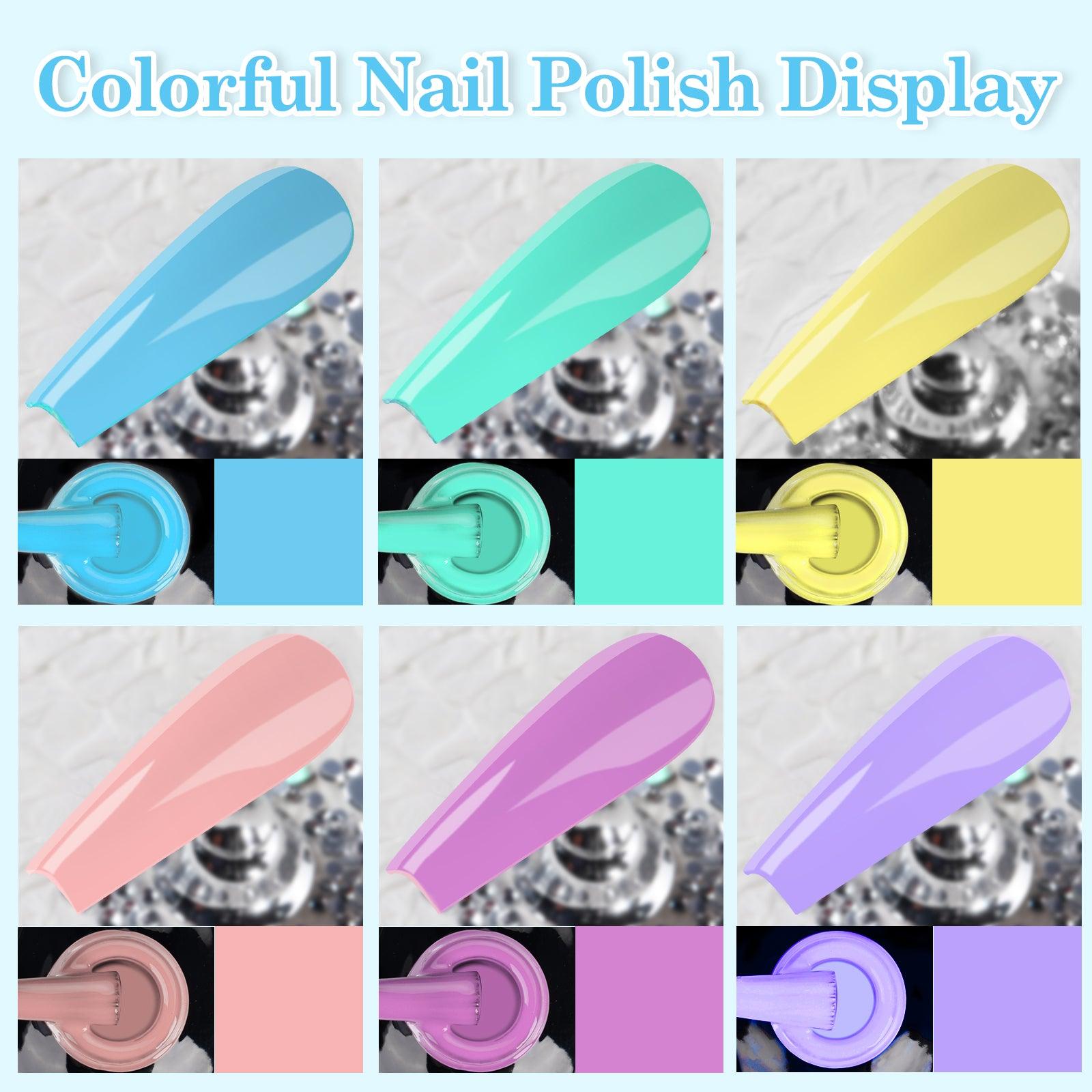 Rainbow-6 color S8 nail gel kit