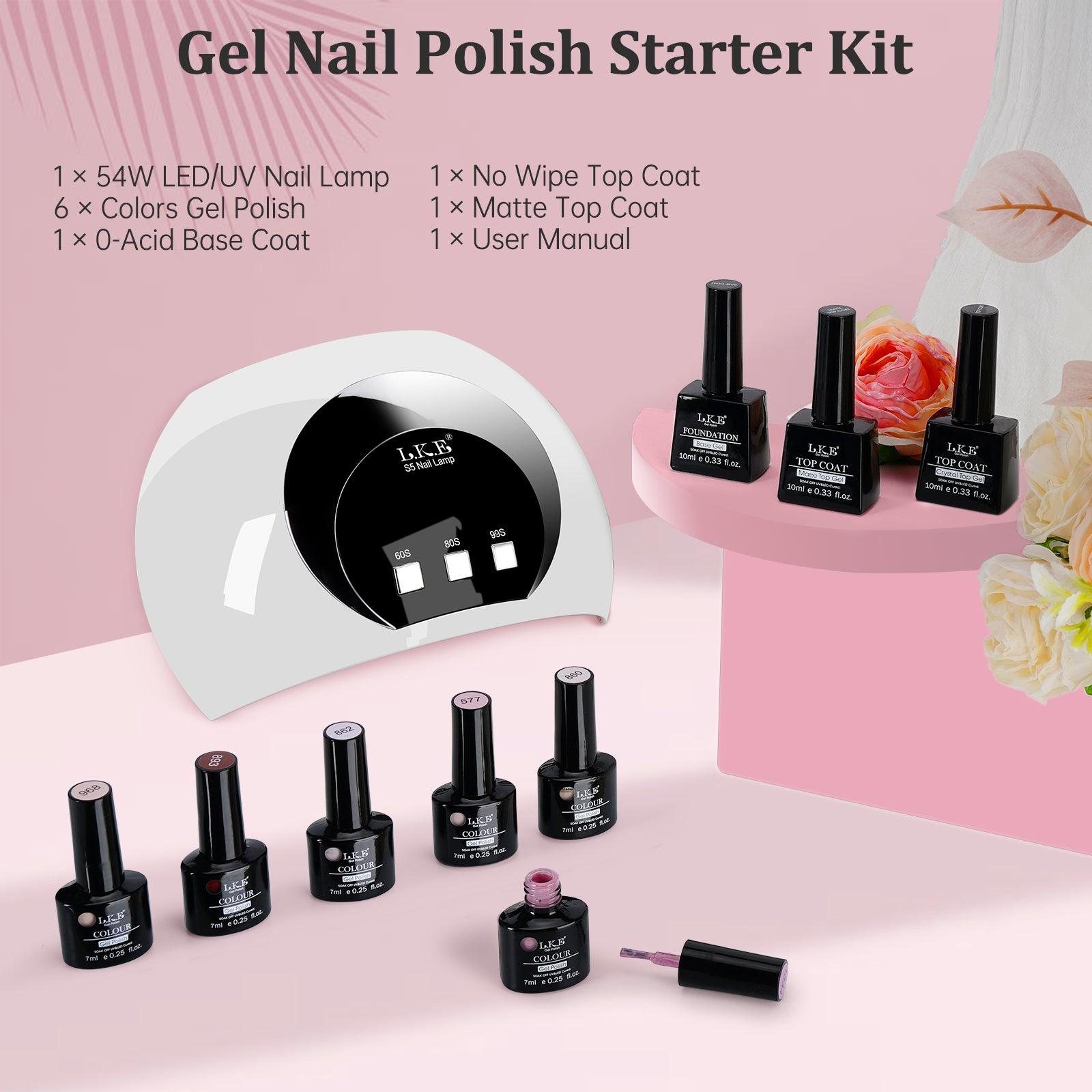 Obsidian Silver Veil-6 color nail polish S5 nail gel kit - LKE nail