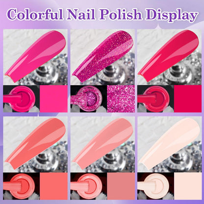Citrus Sunset Serenade-6 color nail polish S8 nail gel kit - LKE nail