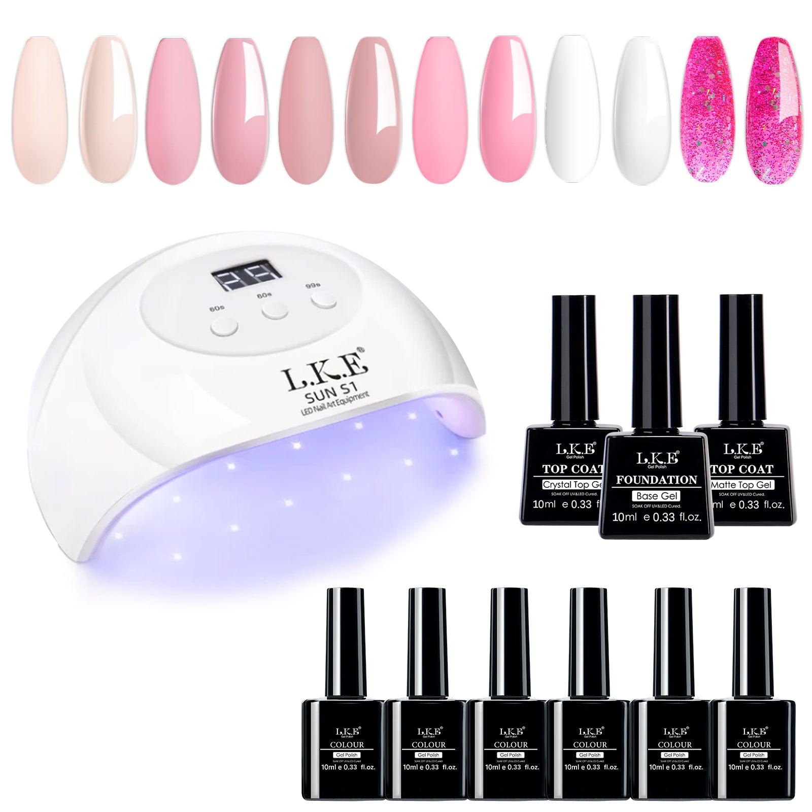 Cherry Blossom Frost-6 Color Nail Gel Kit