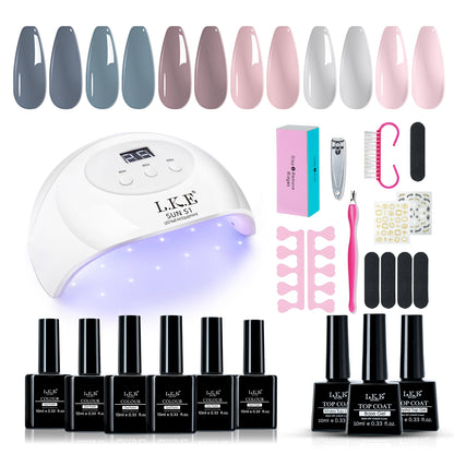 Indigo Petal-6 Color S1 Nail Gel Kit