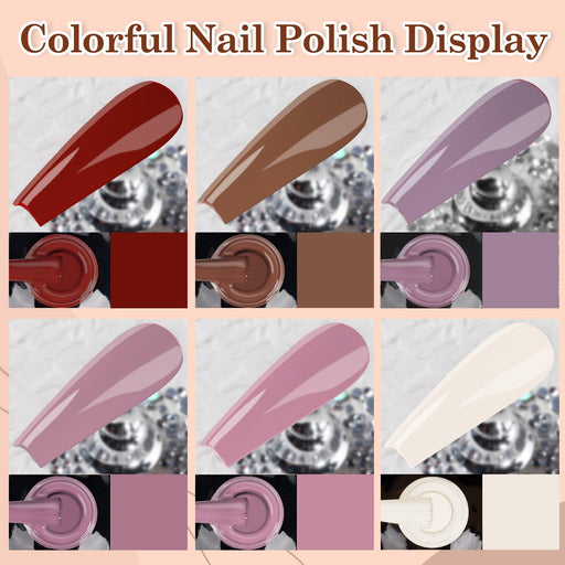 Amber Scarlet - 6 Color S8 Nail Gel Kit - LKEnail