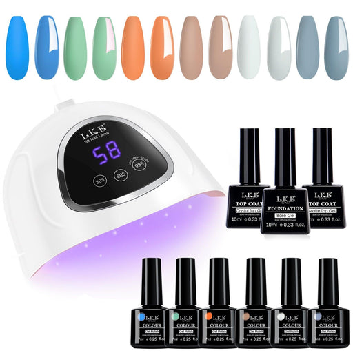 Aurora North Carolina Blue - 6 Color Nail Gel Kit - LKEnail