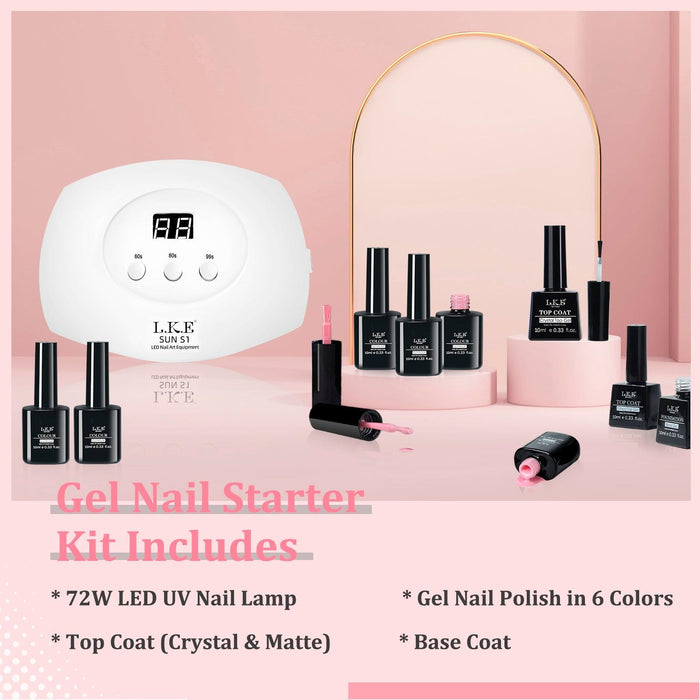 Cherry Blossom Frost - 6 Color Nail Gel Kit - LKEnail