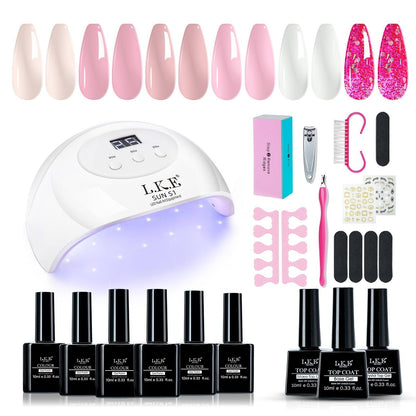 Cherry Blossom Frost - 6 Color Nail Gel Kit - LKEnail