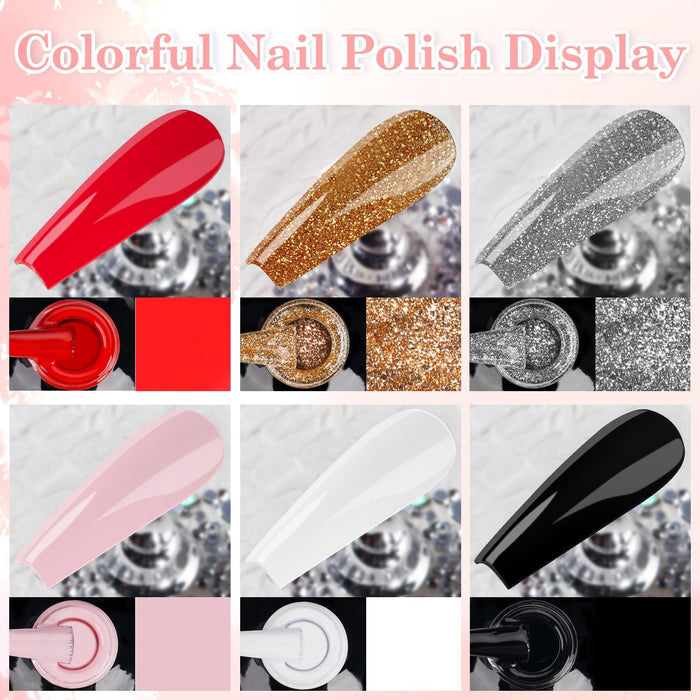 Gilded Rose Splendor - 6 color S8 nail gel kit - LKEnail