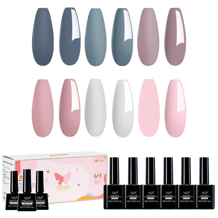 Indigo petal - 6 color gel nail polish kit - LKEnail