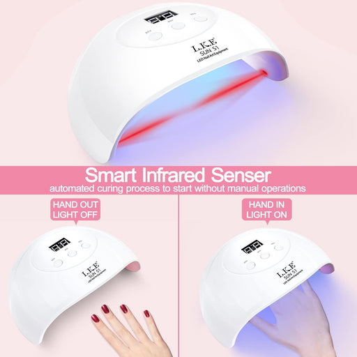 LKEnail TOP Coat & Base Gel and S1 Nail Lamp - LKEnail