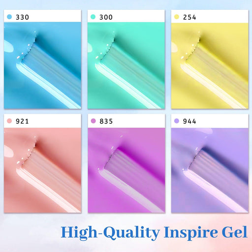 Rainbow - 6 color gel kit - LKEnail