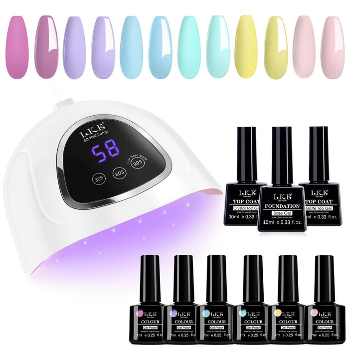 Rainbow - 6 color S8 nail gel kit - LKEnail