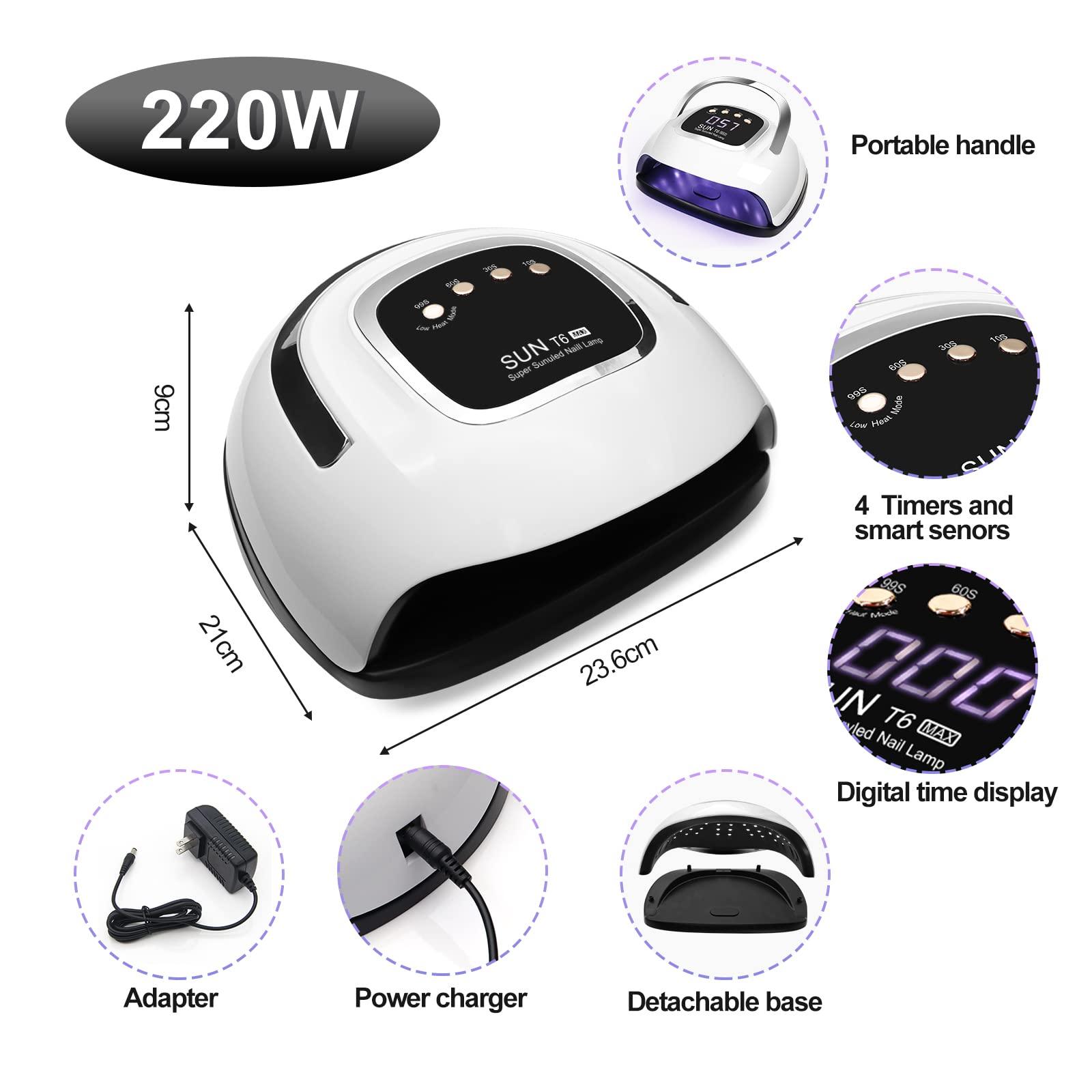 LKEnail Nail Dryer 220W UV Nail Lamp