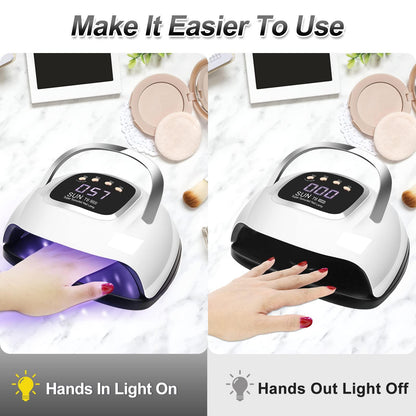 LKE UV Nail Lamp, Nail Dryer 220W UV Light for Nail - LKE nail