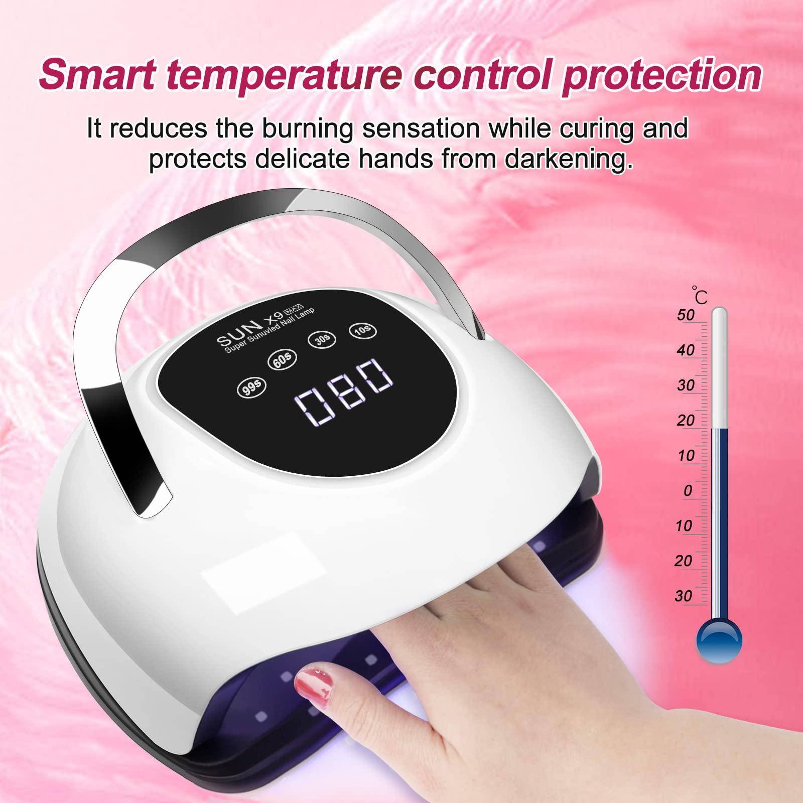 UV LED Nail Lamp, 220W UV Nail Dryer White - LKE nail